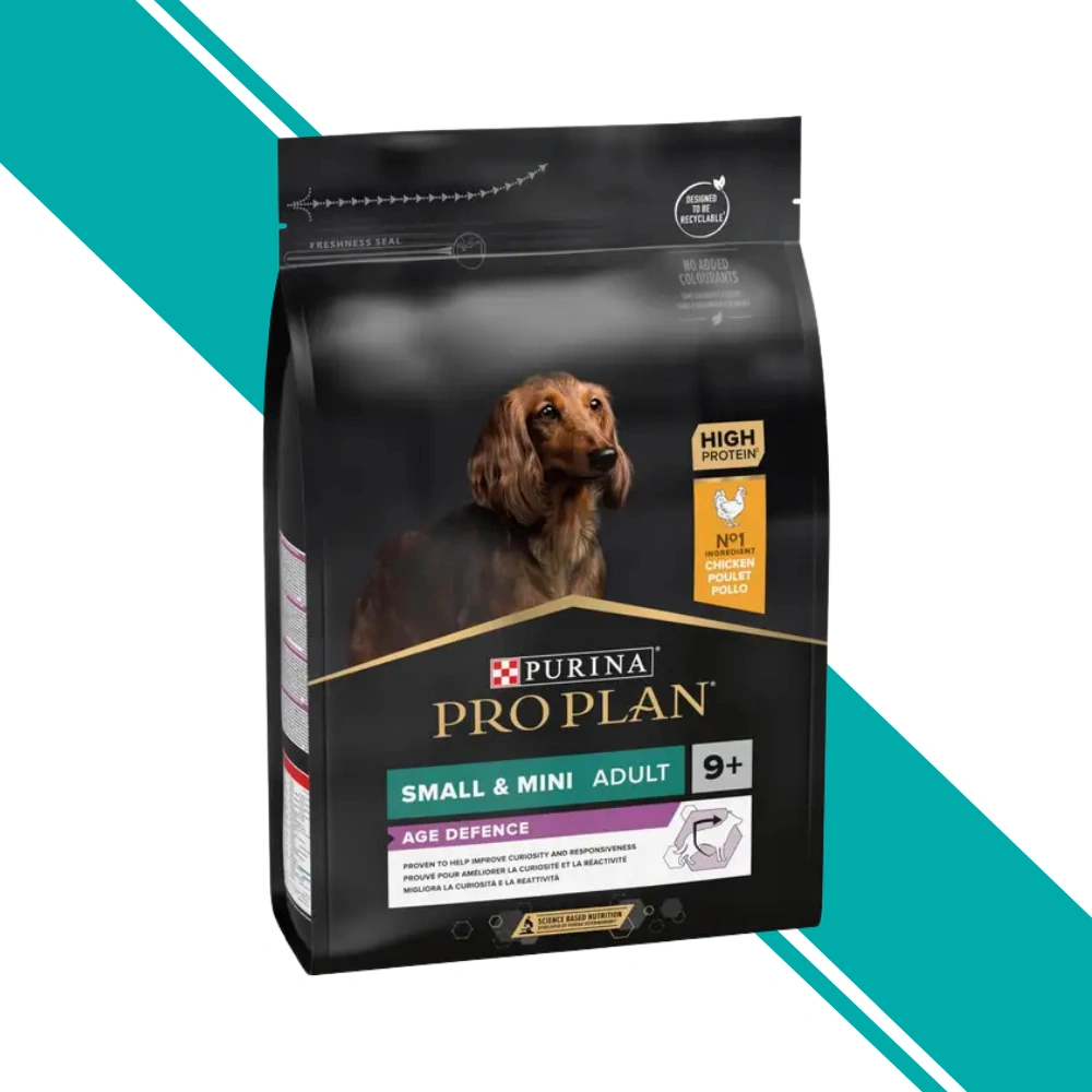Pro Plan Age Defence Senior 9+ Small/Mini Breed Dry Dog Food with Chicken – 3kg